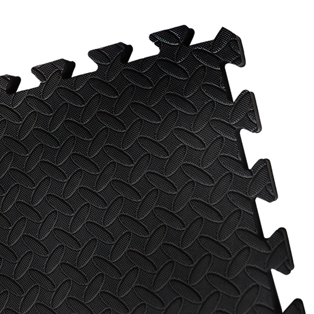 Marchena EVA Gym Floor Mats, 60 x 60cm, 25mm, Black, 12pcs