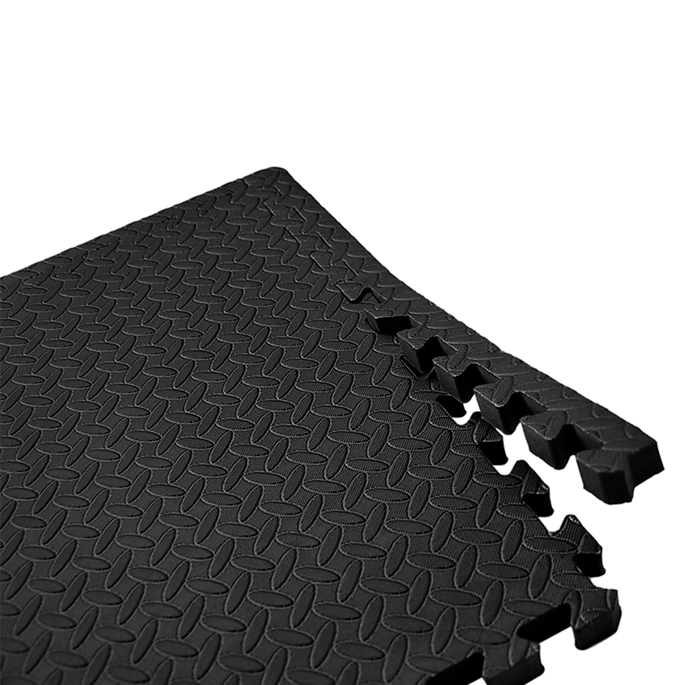 Marchena EVA Gym Floor Mats, 60 x 60cm, 25mm, Black, 12pcs