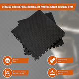 Marchena EVA Gym Floor Mats, 60 x 60cm, 25mm, Black, 12pcs