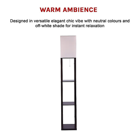 Elegant Shelf Floor Lamp with Diffused Light