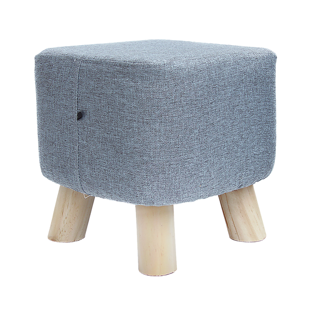 Randy Travis Machinery Grey Fabric Ottoman