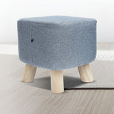 Randy Travis Machinery Grey Fabric Ottoman
