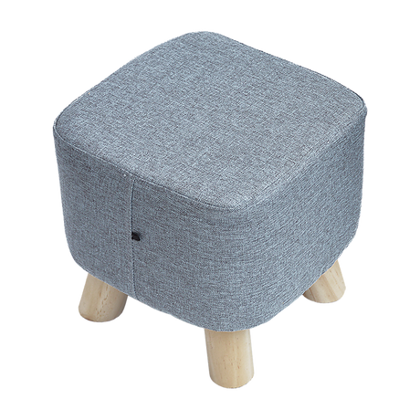 Randy Travis Machinery Grey Fabric Ottoman
