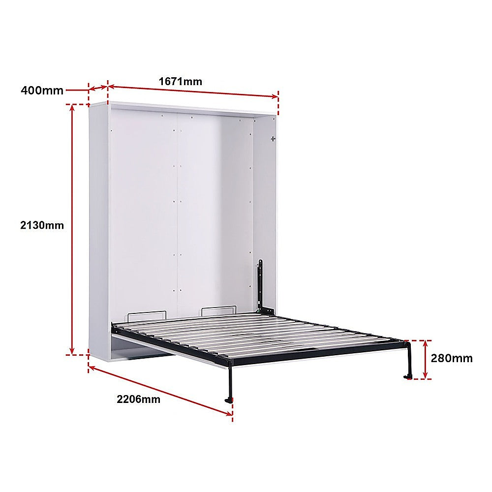 Palermo Queen Size Wall Bed - Diamond Edition