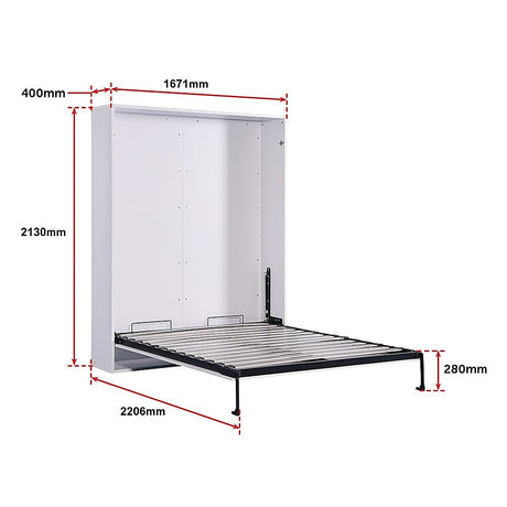 Palermo Queen Size Wall Bed - Diamond Edition