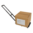Foldable flatbed hand trolley cart in black