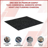 Grazalema Carpet Tiles, 50 x 50cm, Charcoal, 20pcs