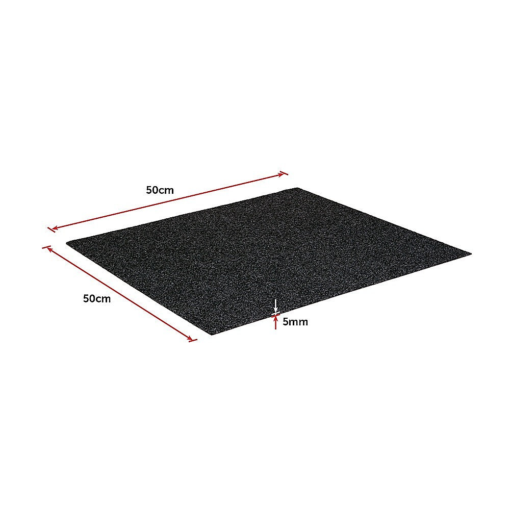 Grazalema Carpet Tiles, 50 x 50cm, Charcoal, 20pcs