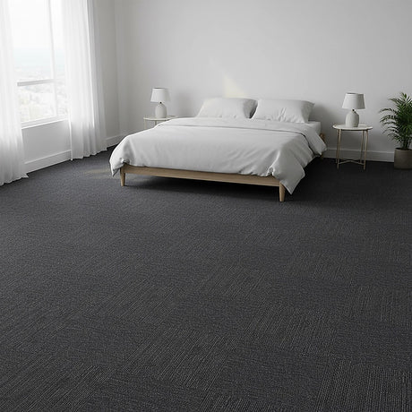 Grazalema Carpet Tiles, 50 x 50cm, Charcoal, 20pcs