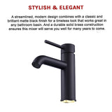 Basin Mixer Tap, Matte Black