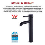 Tall Basin Mixer Tap, Matte Black