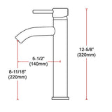 Tall Basin Mixer Tap, Matte Black