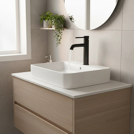 Tall Basin Mixer Tap, Matte Black