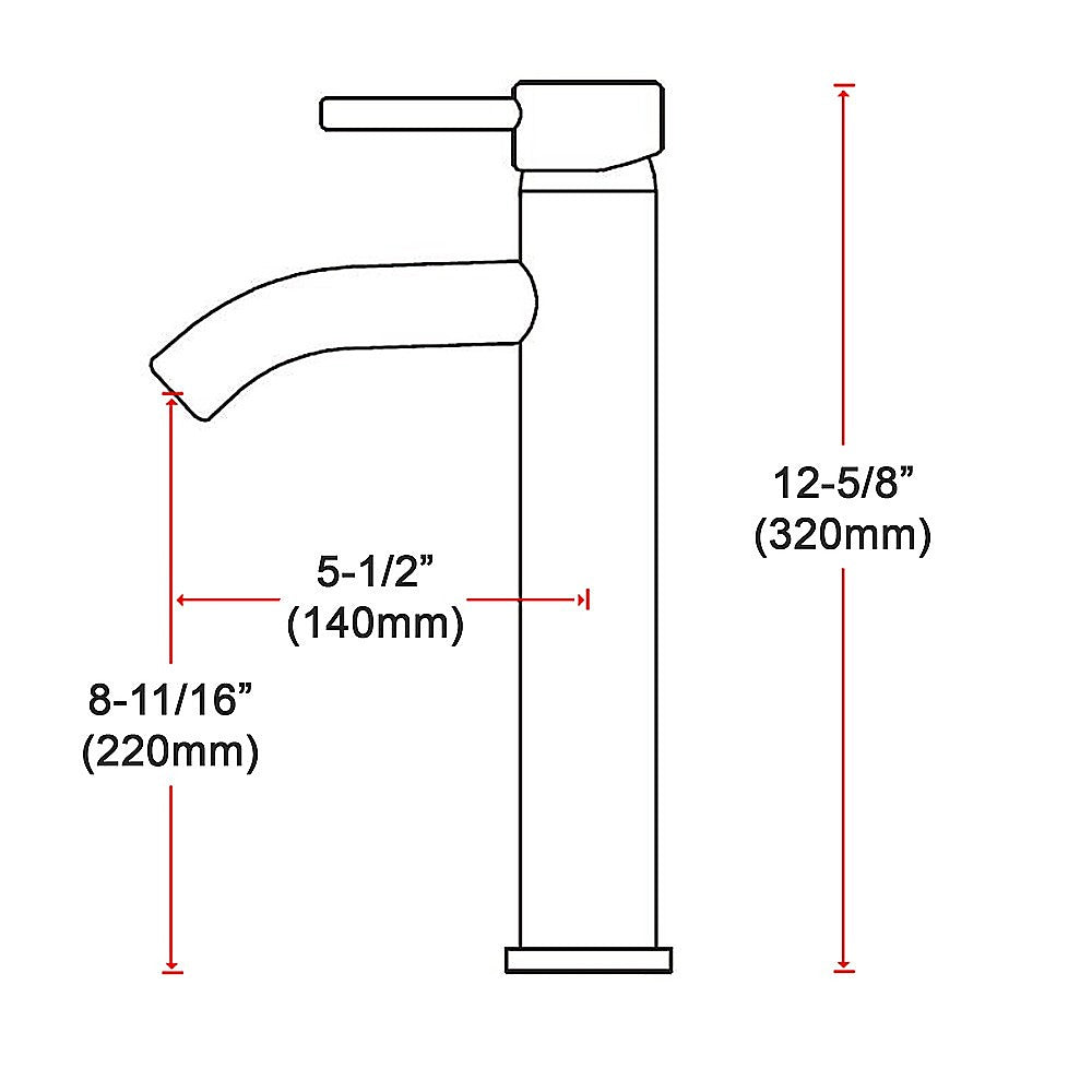 Tall Basin Mixer Tap, Chrome