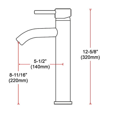 Tall Basin Mixer Tap, Chrome