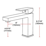 Solid brass modern basin mixer tap in polished chrome