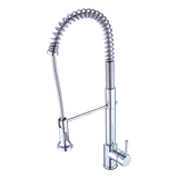 Solid brass pull out kitchen mixer tap in chrome