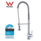 Solid brass pull out kitchen mixer tap in chrome