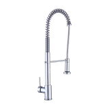 Solid brass pull out kitchen mixer tap in chrome