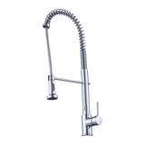 Solid brass pull out kitchen mixer tap in chrome