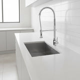Solid brass pull out kitchen mixer tap in chrome