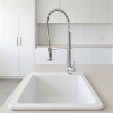 Solid brass pull out kitchen mixer tap in chrome