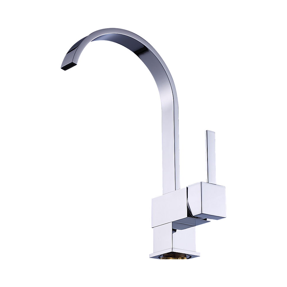 Curved Neck Kitchen Mixer Tap, Chrome