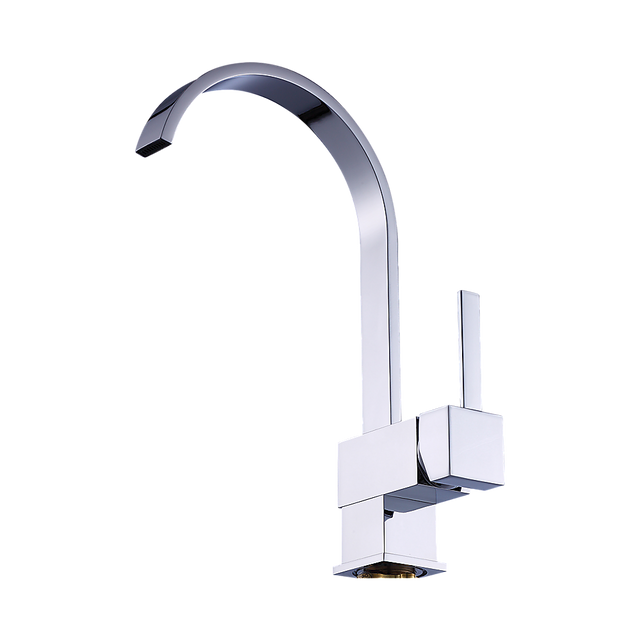 Curved Neck Kitchen Mixer Tap, Chrome