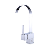 Curved Neck Kitchen Mixer Tap, Chrome