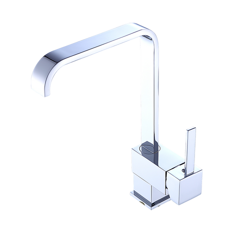 Angled Neck Kitchen Mixer Tap, Chrome