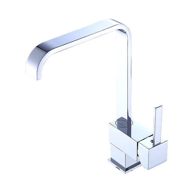 Angled Neck Kitchen Mixer Tap, Chrome