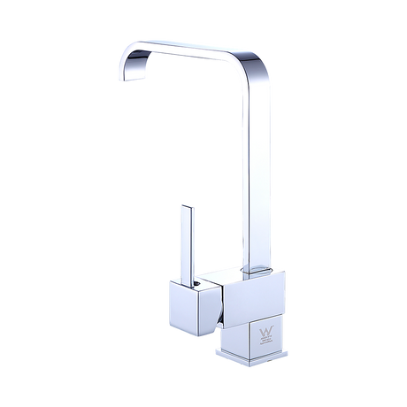 Angled Neck Kitchen Mixer Tap, Chrome