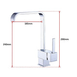 Angled Neck Kitchen Mixer Tap, Chrome