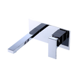 Wall mounted lever basin mixer tap in chrome