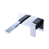 Wall mounted lever basin mixer tap in chrome