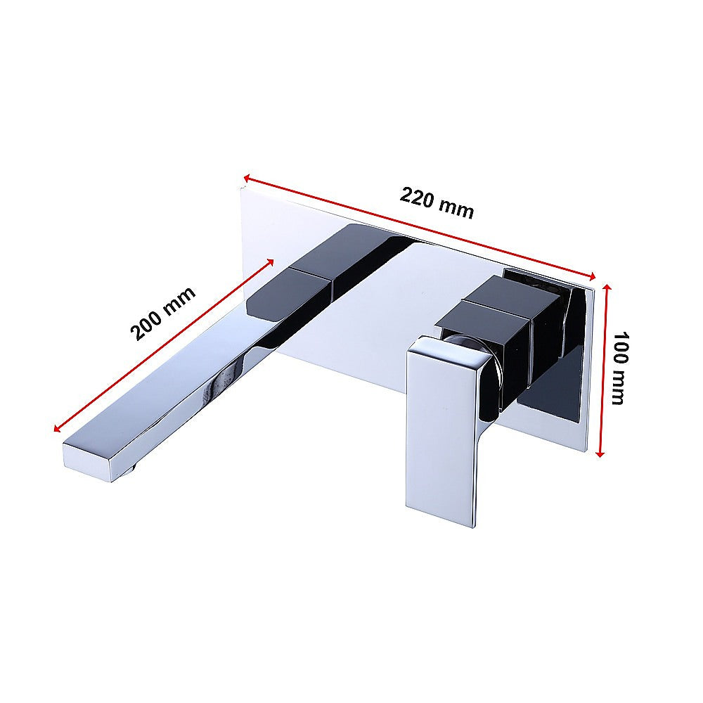 Wall mounted lever basin mixer tap in chrome