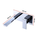 Wall mounted lever basin mixer tap in chrome