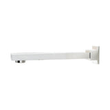 Polished chrome 228mm bath spout, front view
