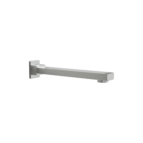 Polished chrome 228mm bath spout, top view