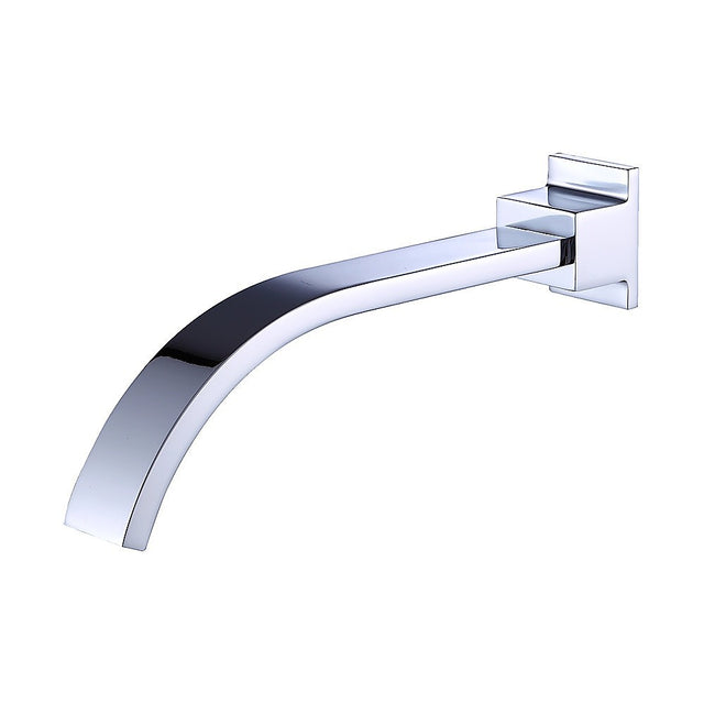 Polished chrome bath spout, 180mm