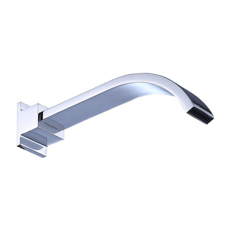 Polished chrome 180mm bath spout, front view