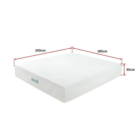 Medium green tea memory foam mattress, 30cm king