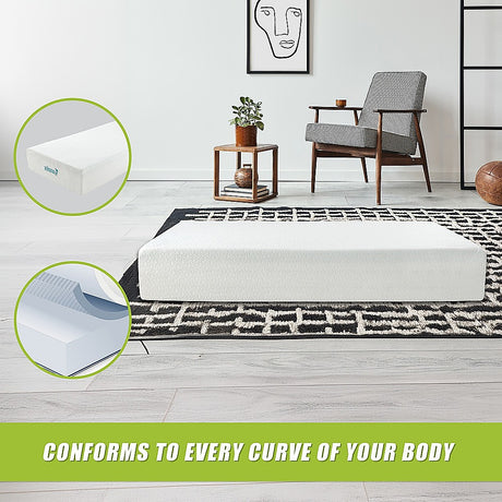 Medium green tea memory foam mattress, 30cm king single