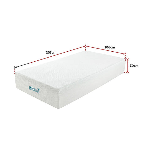 Medium green tea memory foam mattress, 30cm king single