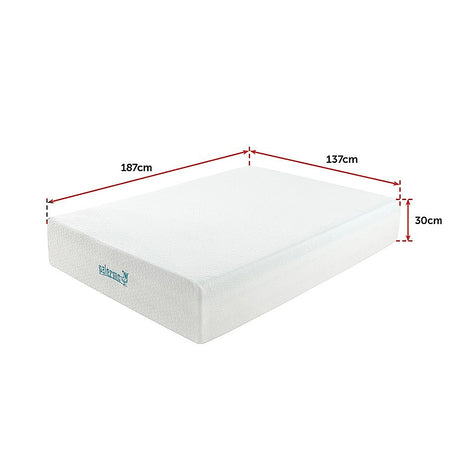 Medium green tea memory foam mattress, 30cm double