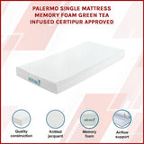 Medium Green Tea Memory Foam Mattress, 15cm Single (image 3)