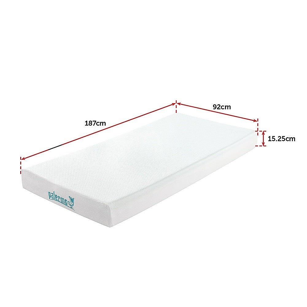 Medium Green Tea Memory Foam Mattress, 15cm Single (image 13)