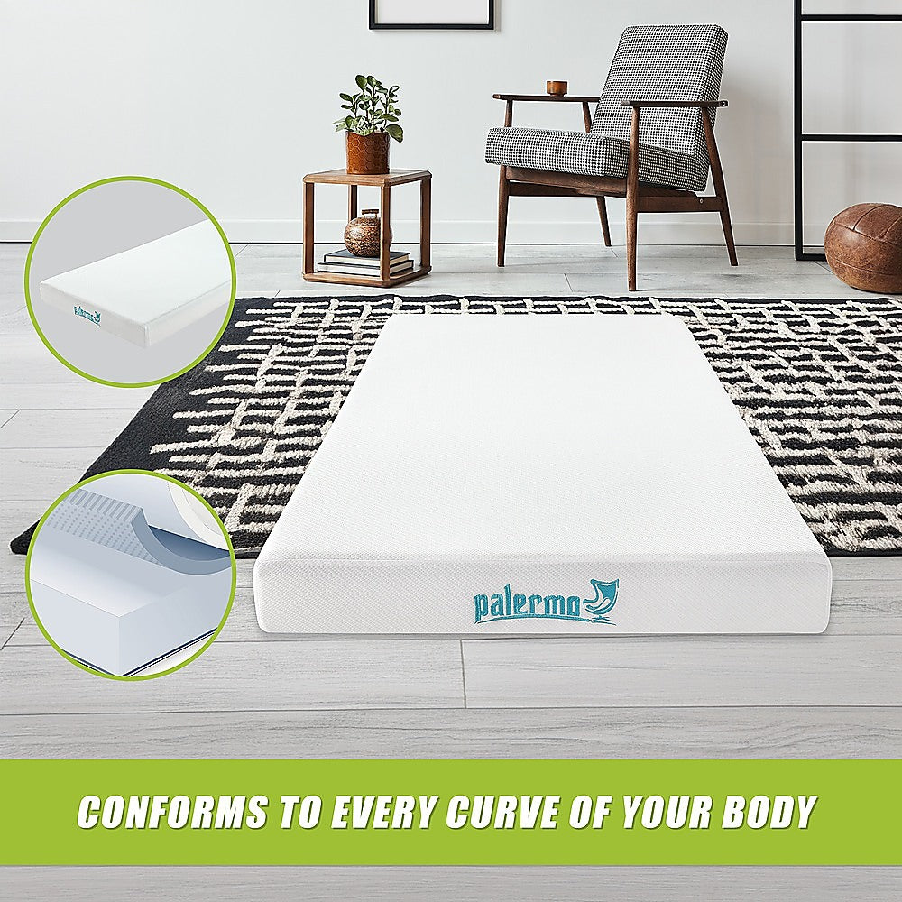 Medium firm green tea memory foam mattress, 15cm king single