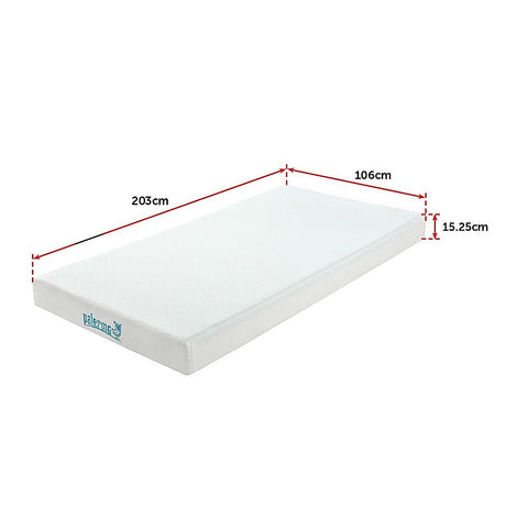 Medium firm green tea memory foam mattress, 15cm king single