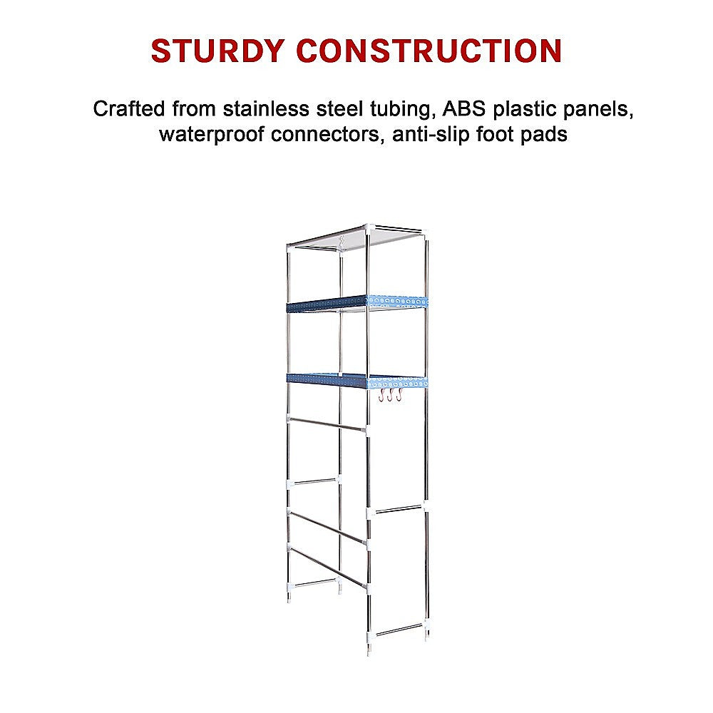 Three-Tier Portable Laundry Storage Rack